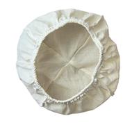 Cesta de fermentación de pan con cubierta de tela de algodón y lino y forro de cesta para una prueba uniforme de masa y resultados profesionales de horneado en casa (20 x 20 x 8 cm)