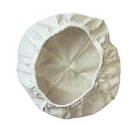 Cesta de fermentación de pan con cubierta de tela de algodón y lino y forro de cesta para una prueba uniforme de masa y resultados profesionales de horneado en casa (25 x 25 x 8 cm)