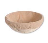 Cesta De Fermentación De Pan De Mimbre Redonda Con Forro 22x8 Cm - Kesper
