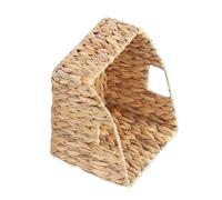 Cesta de fibra vegetal de jacinto Juego de 2 tamaños Contenedor de almacenamiento tejido para organización y decoración de hogares modernos Cesta de hierba de calabaza hecha a mano japonesa