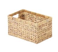 Cesta de fibra vegetal de jacinto Juego de 2 tamaños Contenedor de almacenamiento tejido para organización y decoración de hogares modernos Cesta de hierba de calabaza hecha a mano japonesa