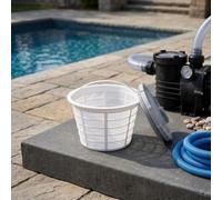 Cesta de filtro de piscina 27180-009-000 compatible con Hayward para pentair para sta-rite U3 - Tapa de filtro de malla 40 mejorada para acceso, color blanco, 21 x 13 x 14,6 cm (acero inoxidable)