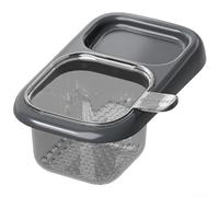Cesta de filtro para fregadero de cocina con ventosa antideslizante y malla fina para separar residuos de alimentos durante las tareas diarias de cocción (gris asiático)