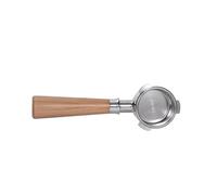 Cesta De Filtro Portafiltro Sin Fondo De 51mm, Compatible Con HiBREW,H10B H11 H8A H5, Accesorio For Máquina De Café Expreso(Beech Wood handle 1pcs)