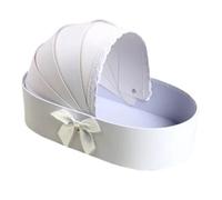 Cesta de flores portátil cartón colores original for hacer tú mismo, caja regalo con embalaje y frutas para Mujeres(White)