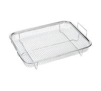 Cesta de freidora aire for horno, parrilla acero inoxidable, malla antiadherente, bandeja, rejilla, 1 Uds para Cocina