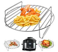 Cesta de freidora de aire para Ninja Foodi FD302 FD401 OS101 OS301 FD305CO OS401, repuesto de 9.2 x 9.2 pulgadas, accesorios de freidora de aire de acero inoxidable para asar al vapor, apto para