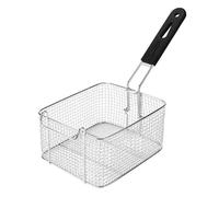 Cesta de Freír Profesional con Mango Largo, Estribillo para Alimentos Fritos de Metal de Malla para Freidoras Eléctricas Fácil de Usar y Limpiar