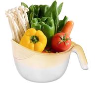 Cesta de frutas, colador de cocina | Cesta escurridor de frutas de doble capa | Colador de arroz, recipiente de comida para lavar verduras, frutas y arroz