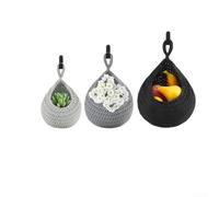 Cesta de frutas colgante bohemia, juego de 3 organizadores de cuerda de algodón, organizadores hechos a mano para el hogar, para cocinas, entradas o baños