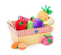 Cesta de Frutas con 11 Frutas de Felpa para Juegos imaginativos de Learning Resources, 2+ años.
