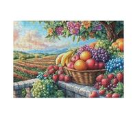 Cesta de Frutas Cosecha Rompecabezas 300 Piezas Cartón para Expertos Mejora Memoria Actividad Tiempo Libre Pack Completo Original 300 PCS