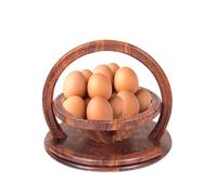 Cesta de frutas de madera - 30 x 30 x 25 cm, cesta decorativa de 4 particiones, organizador de almacenamiento de madera duradero, contenedor multiusos para caramelos frutos secos | Organizador de mesa