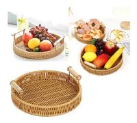 Cesta de frutas de malla gris y pelador de anillos, cesta de frutas con asa, cuenco de frutas de malla de 27 cm, cesta de pan, mantiene fuera a las mascotas no deseadas, pieza de mesa tejida