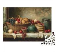 Cesta de Frutas de Vida Muerta 1000 Piezas Cartón Grueso Rompecabezas Premium Amantes De La Familia Entrenamiento De Concentración Presente Divertido 70x50cm/1000pcs