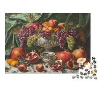 Cesta de Frutas de Vida Muerta 1000 Piezas Cartón Resistente Rompecabezas Premium Fans De Adolescentes 12-18 Años Entrenamiento De Concentración Presente Divertido 70x50cm/1000pcs