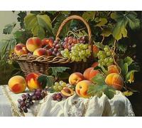 Cesta de Frutas de Vida Muerta Puzzles 300 Piezas Juguete Educativo 3D Interactivo Rompecabezas Familiar para Toda La Familia Entretenimiento Creativo Decorativo 300 PCS