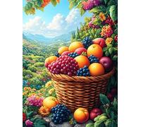 Cesta de Frutas desbordante en un jardín Rompecabezas 500 Piezas Cartón para Principiantes Sueño Mágico de Ciencia Ficción Días Lluviosos Alivio Estrés Tiempo Libre En Casa Garantía Reposición Regalo