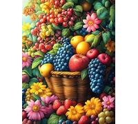 Cesta de frutas en el bosque mágico Rompecabezas 500 Piezas Cartón Para Niños Mayores 14 Años Dibujo Animado de Paisajes de Cuento de Hadas Entretenimiento Casa Antiestrés Detalle San Valentín Detalle