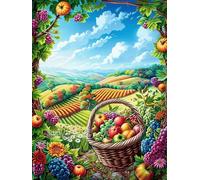 Cesta de Frutas en la Pradera mágica Puzzle 300 Piezas Impossible Creativo Cuento de Hadas acompañante Adorable Rompecabezas 3D Obra De Arte para Toda La Familia Juguete Educativo Decoración 300 PCS