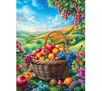 Cesta de Frutas en la Pradera mágica Puzzle 500 Piezas Relajante Premium Cuento de Hadas mágico de Animales Rompecabezas para Hombres Y Mujeres Estera Portátil 3D Decoración Hogar Duradera 500 PCS