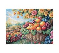 Cesta de Frutas huerto Cosecha de otoño Rural Campo Salvaje Puzzle 500 Piezas Maquetas Construir 3D Rompecabezas Educativo para Familia Aliviar Estrés Estera Portátil Moderno 500 PCS