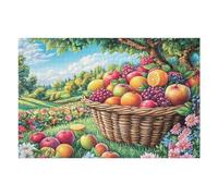 Cesta de Frutas huerto Naturaleza Exterior Cosecha Puzzle 1000 Piezas Regalo Familiar Rompecabezas 3D Obra De Arte para Hombres Y Mujeres DIY Creativo Aliviar Estrés 1000 PCS