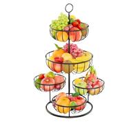 Cesta de Frutas Niveles, Fruteros de Cocina 5 Pisos, Soporte para Frutas y Verduras, Frutero Metalico Negro, Almacenamiento de Frutas y Verduras, Cestas para Alimentos, Frutas, Verduras