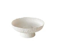 Cesta de frutas Plato de fruta alto negro, mesita for café de sala de estar ligera de lujo for el hogar, aperitivos y dulces, plato for frutos secos(White,M)