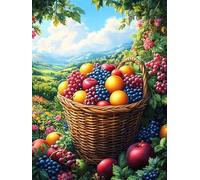 Cesta de Frutas rebosante en jardín Puzzles 1000 Piezas Estera Portátil Familiar Grande Sueño mágico de Ciencia ficción Rompecabezas para Adultos Aliviar Estrés 3D Maquetas Construir DIY Moderno 1000