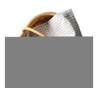 Cesta de frutas tejida | Cesta de almacenamiento de mimbre natural para jardín, almacenamiento de jacinto de agua, almacenamiento de encimera de cocina para pan, verduras, frutas, decoración de mesa