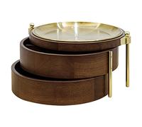 Cesta de frutas y verduras para encimera, cuenco de madera para el hogar, bandeja de frutas de doble capa, luz de lujo, mesa de café, caja de almacenamiento de frutas secas, caja de aperitivos