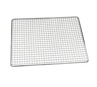 Cesta de hierro galvanizado para barbacoa, pescado, carne, verduras, estante de alambre resistente a la corrosión para acampar al aire libre, picnic, 50 x 38 cm