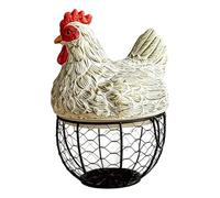 Cesta de huevos | Canasta de huevos ventilada de gran capacidad decorativa, de malla hexagonal, para encimera, despensa, departamento pequeño, patio, boda, patatas, ajo, cebollas