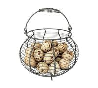 Cesta de Huevos de Gallina | Soporte De Alambre Tejido Vintage - con Asa de Alambre y Cesta para Huevos,Para Encimera De Cocina Granja Jardín Fruta Verdura Pascua Navidad