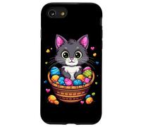 Cesta de huevos de Pascua con gato gatito huevos coloridos Carcasa para iPhone SE (2020) / 7 / 8