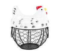 Cesta de Huevos, Organizador Almacenamiento Alambre Forjado, Restaurante, DecoracióN Gallina Cocina ()