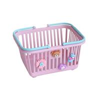 Cesta de juegos para niños con asas, organizador de artículos de papelería y aseo, para dormitorio, baño