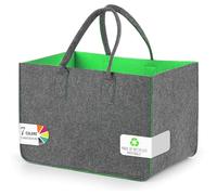 Cesta de la compra, bolsa de la compra con asa, robusta/bien hecha/plegable. La bolsa de fieltro para viajes al aire libre, pícnic, compras