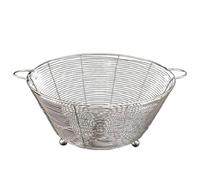 Cesta de lavado vegetal de acero, multipurpose Kitchen Strainer, Metal Wire Rinse Bowl for Fruits and Vegetables, S 12,7 x 11 cm, M 24 x 15 x 11,5 cm, L 6,3 x 4,72 Inches