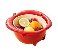 Cesta de lavandería, colador multifuncional de doble capa, cesta de drenaje, colador para bayas, ensaladas, patatas, alimentos, limpieza, hogar, cocina, hogar, gastronomía