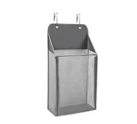 Cesta de lavandería colgante, cesta de lavandería sobre la puerta, cesta de lavandería de malla, bolsa de almacenamiento de ropa sucia, bolsa de almacenamiento para baño (M,gris)