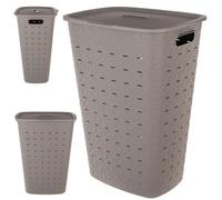 Cesta de lavandería Curver Softex 56L, beige