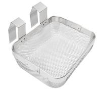 Cesta de limpieza ultrasónica de acero inoxidable de 5 x 4 x 1.75 pulgadas, malla fina, soporte para piezas pequeñas, ajuste universal para máquinas de limpieza ultrasónica