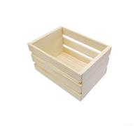 Cesta de madera en miniatura, caja de almacenamiento de madera de pino, modelo de caja pequeña para hacer cestas de manualidades, mini accesorio de exhibición de supermercado para alimentos o