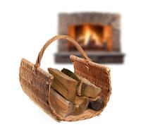 Cesta de madera para chimenea KADAX de mimbre, cesta para chimenea, color...