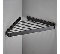Cesta de malla de cobre, estante esquinero antiguo de doble capa con gancho de pared para almacenamiento de baño, elegante diseño triangular para organizar lo esencial