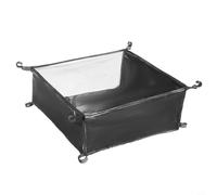 Cesta de malla para acampar al aire libre para estante de mesa, plegable, bolsa de red para picnic, barbacoa, almacenamiento grande (S)
