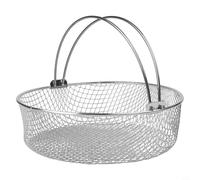 Cesta de malla para freidora de aire de 21 x 21 cm, acero inoxidable, repuesto para torre para cosori, plato crujiente transpirable para freír saludablemente, color plateado