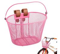 Cesta de metal para bicicleta, cesta frontal ajustable, cesta profesional de carga de gran capacidad, 25 x 16,5 x 16 cm, para triciclos, scooters, hebilla impermeable, accesorios de mantenimiento para
